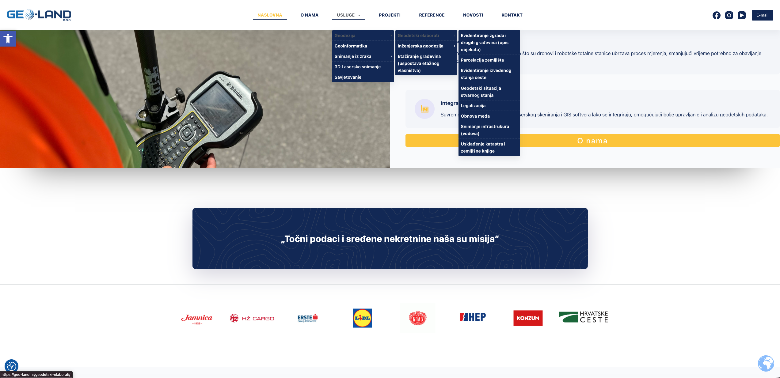 GEO-LAND struktura usluga